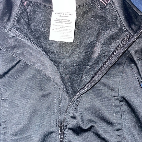 Adidas kids Black Tracksuit with Pink Stripes - Picture 10 of 10